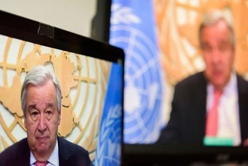 Генсек ООН Антониу Гутерриш провел пресс-конференцию, посвященную 75-й годовщине со дня принятия Устава ООН. 
