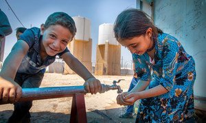 Le HCR a fourni de l'eau potable aux réfugiés syriens dans le camp de Badarash en Iraq.