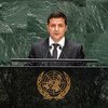 Volodymyr Zelenskyy, President of Ukraine, addresses the 74th session of the United Nations General Assembly’s General Debate. (25 September 2019)