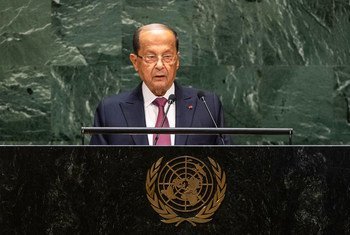 Michel Aoun, President of the Lebanese Republic, addresses the 74th session of the United Nations General Assembly’s General Debate. (25 September 2019)
