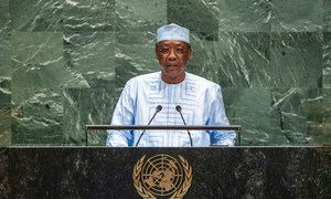 Idriss Déby Itno, Président du Tchad, au débat général de la 74ème session de l'Assemblée générale des Nations Unies en septembre 2019.