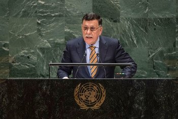 Faiez Mustafa Serraj, President of the Presidency Council of the Government of National Accord of the State of Libya, addresses the 74th session of the United Nations General Assembly’s General Debate. (25 September 2019)