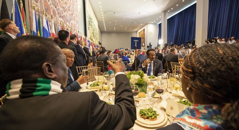 Lunch hosted by the Secretary-General for the Heads of Delegation of Member States to the 74th session of the United Nations General Assembly.
