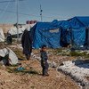 叙利亚西北部的流离失所儿童。