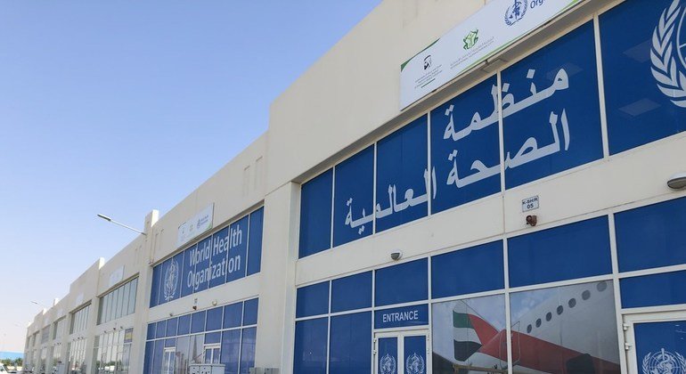 The WHO warehouses at the International Humanitarian Centre, Dubai