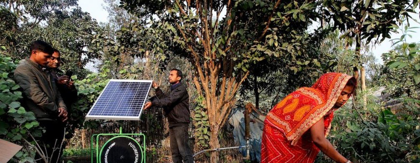 Solar powered water pump in Nepal