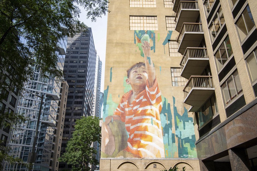 Une fresque à New York célèbre l'ONU75