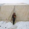 Snow has fallen in the Association displaced persons camp in Selkin city, northwest Syria.