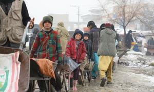 The World Food Programme is distributing food to vulnerable familes during the harsh winter in Kabul, Afghanistan.