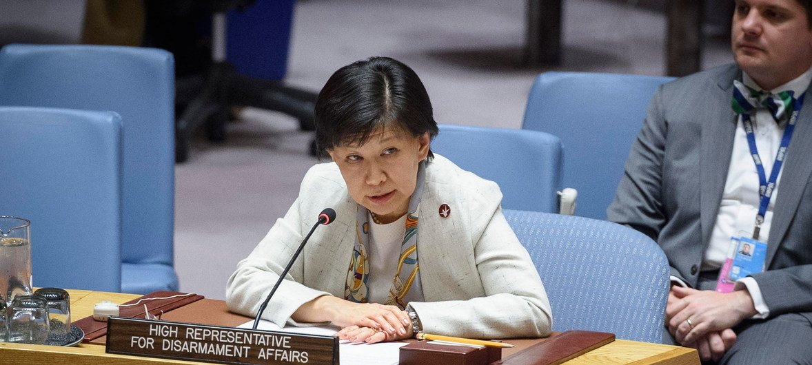 Izumi Nakamitsu, High Representative for Disarmament Affairs, briefs Security Council members on Non-proliferation and supporting the Non-proliferation Treaty ahead of the 2020 Review Conference.