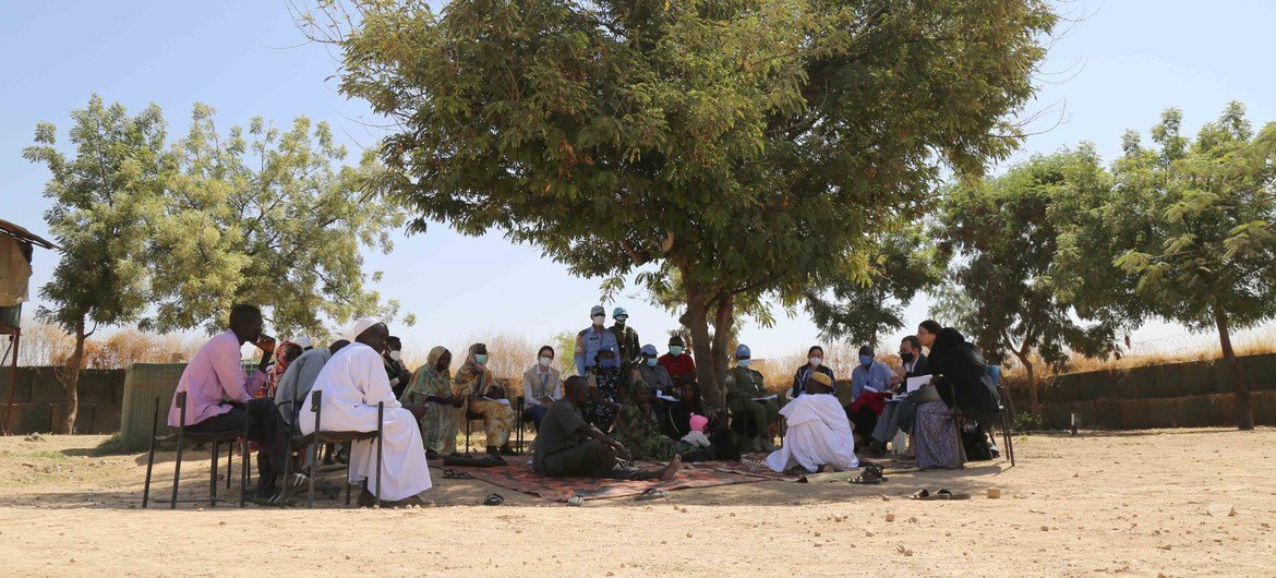 البعثة الأولى لبعثة الأمم المتحدة المتكاملة للمساعدة في الفترة الانتقالية في السودان، دارفور ، كانون الثاني/يناير 2021.