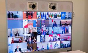 The UN Secretary-General António Guterres was one of many participants in a virtual meeting of leaders from Group of Twenty (G-20) nations.