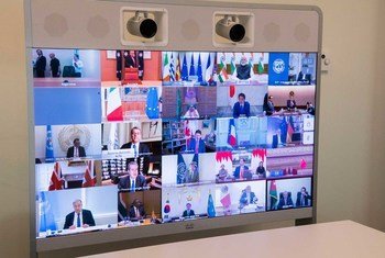 The UN Secretary-General António Guterres was one of many participants in a virtual meeting of leaders from Group of Twenty (G-20) nations.