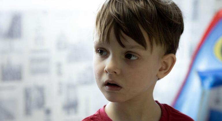 Five-year-old Arthur from Mariupol, Ukraine, still bears scars after surviving hunger and the bombing of his home city.