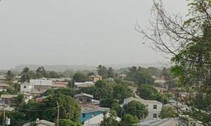 A dust storm which originated in the Sahara in Africa has arrived in the Caribbean.