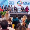 Secretário-Geral António Guterres fala aos jovens em fórum na praia de Carcavelos. 