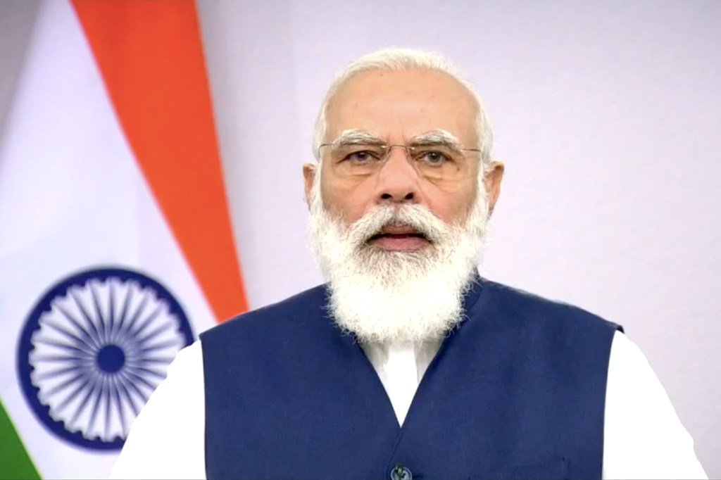 Премьер-министр Индии Нарендра Моди выступает на 75-й сессии ГА 
