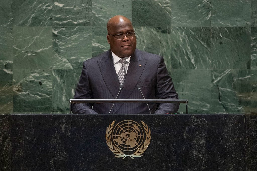 Félix Antoine Tshilombo Tshisekedi, Président de la République démocratique du Congo, s’adresse à la 74ème session du débat général de l’Assemblée générale des Nations Unies. (26 septembre 2019)