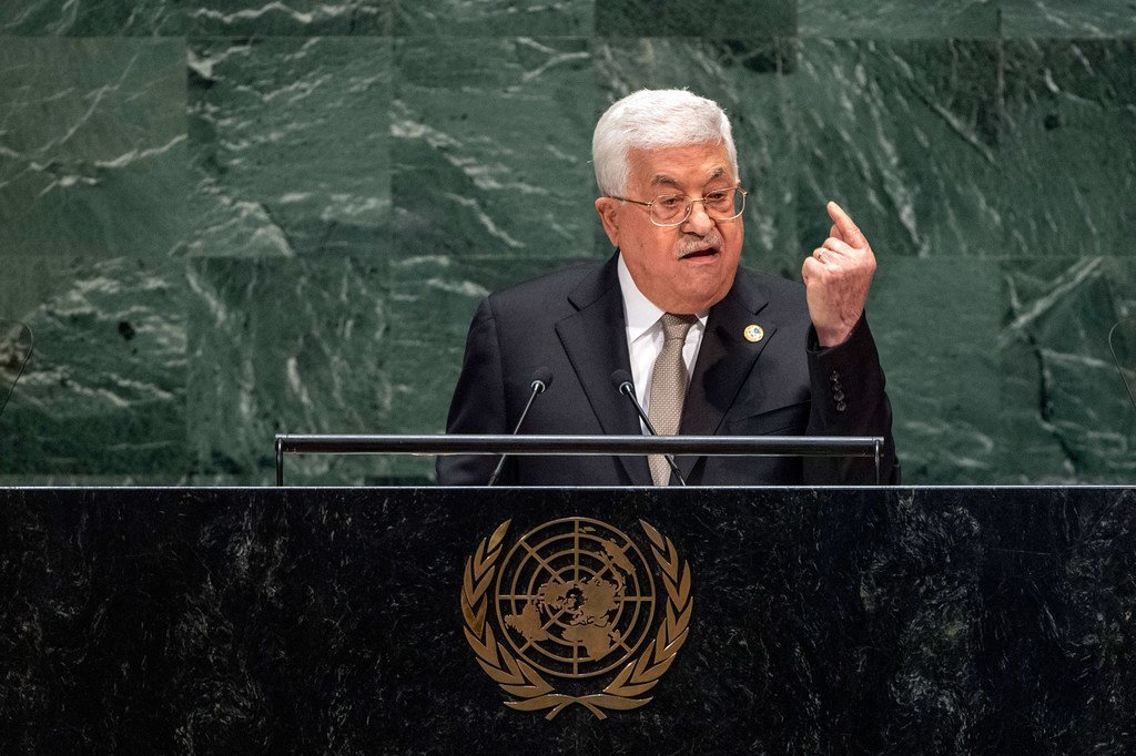 巴勒斯坦总统阿巴斯出席联合国大会第74届会议一般性辩论。