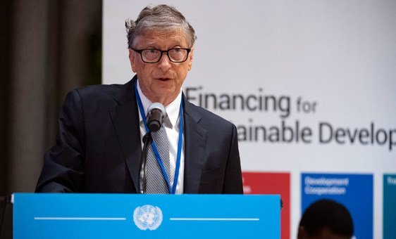 Bill Gates, Co-chair of the Bill & Melinda Gates Foundation, addresses the High-level Dialogue on Financing for Development summit taking place at UN Headquarters in New York. (26 September 2019)