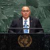 Lionel Rouwen Aingimea, President of the Republic of Nauru, addresses the 74th session of the United Nations General Assembly’s General Debate. (26 September 2019)