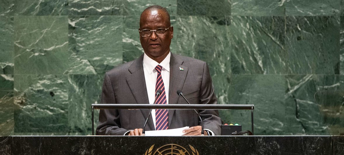Taban Deng Gai, First Vice President of the Republic of South Sudan, addresses the 74th session of the United Nations General Assembly’s General Debate. (26 September 2019)