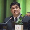 Carlos Alvarado Quesada, presidente de Costa Rica, participa en un evento de la sede de las Naciones Unidas en Nueva York.