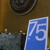 The 75th anniversary of the United Nations is marked by a ceremony in the UN General Assembly.