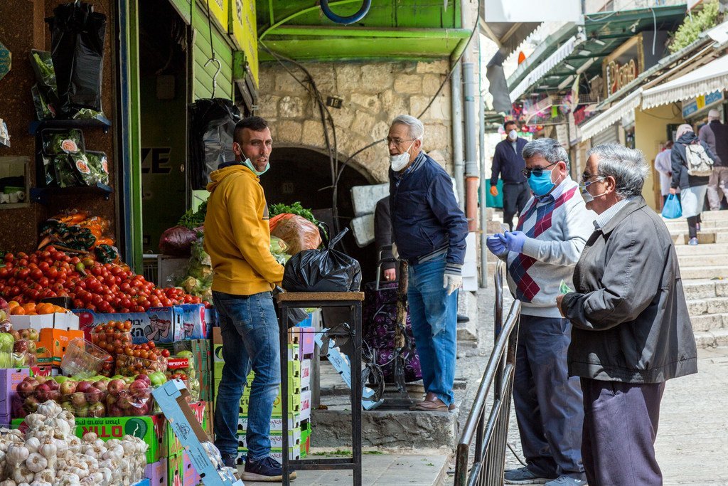 Un marché dans la vieille ville de Jérusalem.