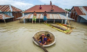 Floods in Bangladesh submerged more than 25% of the country in 2020.