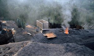 Minas de carbón afuera de Samaca, en Colombia.