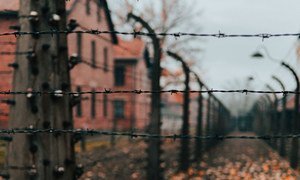 The former Auschwitz-Birkenau concentration camp in southern Poland.