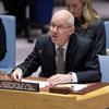 جيمس سوان، الممثل الخاص للامين العام للأمم المتحدة إلى الصومال، يقدم إحاطة أمام مجلس الأمن.