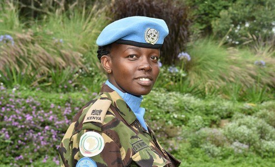 2021 Military Gender Advocate of the Year Award winner Major Steplyne Nyaboga from Kenya.