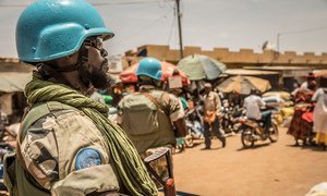 UN peacekeepers conduct foot and vehicle patrols in the centre of Mali.