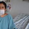 Une patiente dans une chambre de l'hopital Juarez de Mexico, au Mexique
