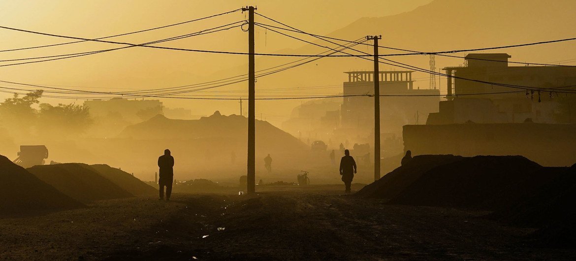 Early morning in Kabul, Afghanistan.