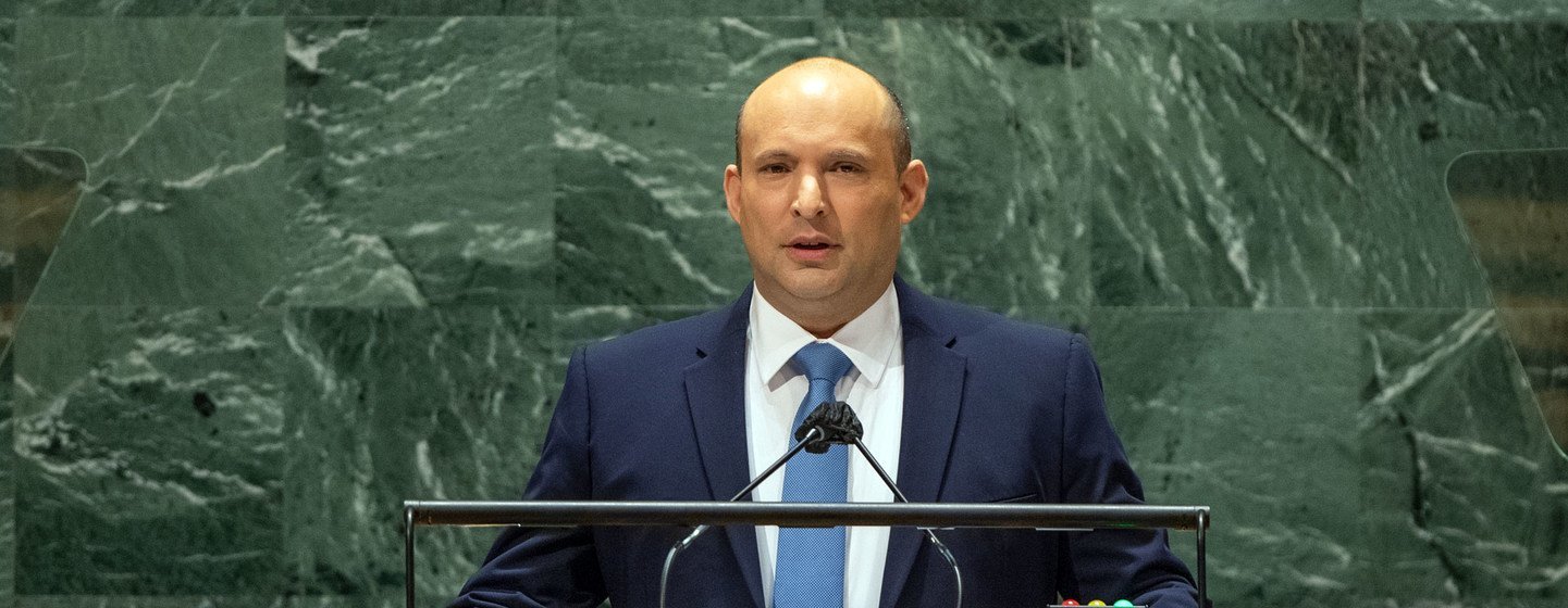 Prime Minister Naftali Bennett of the State of Israel addresses the general debate of the UN General Assembly’s 76th session.
