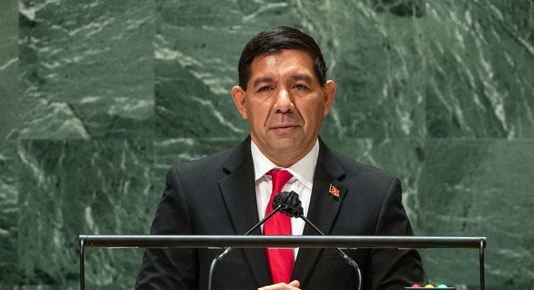 Representante permanente timorense junto às Nações Unidas, Karlito Nunes, na 76a Assembleia Geral