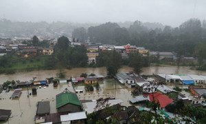 Daños causados por los huracanes Eta e Iota en la ciudad guatemalteca de San Pedro Carcha.
