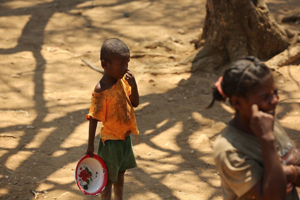 Kuraklığın, COVID-19'un ve güvensizlik artışının birleşik etkileri, güney Madagaskar nüfusunun zaten kırılgan olan gıda güvenliği ve beslenme durumunu baltaladı. 