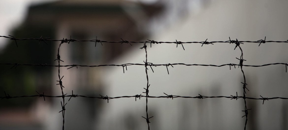 Barbed wire at a prison. (file photo)