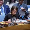 Rosemary DiCarlo, Under-Secretary-General for Political Affairs, briefs the UN Security Council members on the situation in Syria.