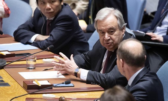 الأمين العام للأمم المتحدة يحضر الجلسة الطارئة لمجلس الأمن حول سوريا