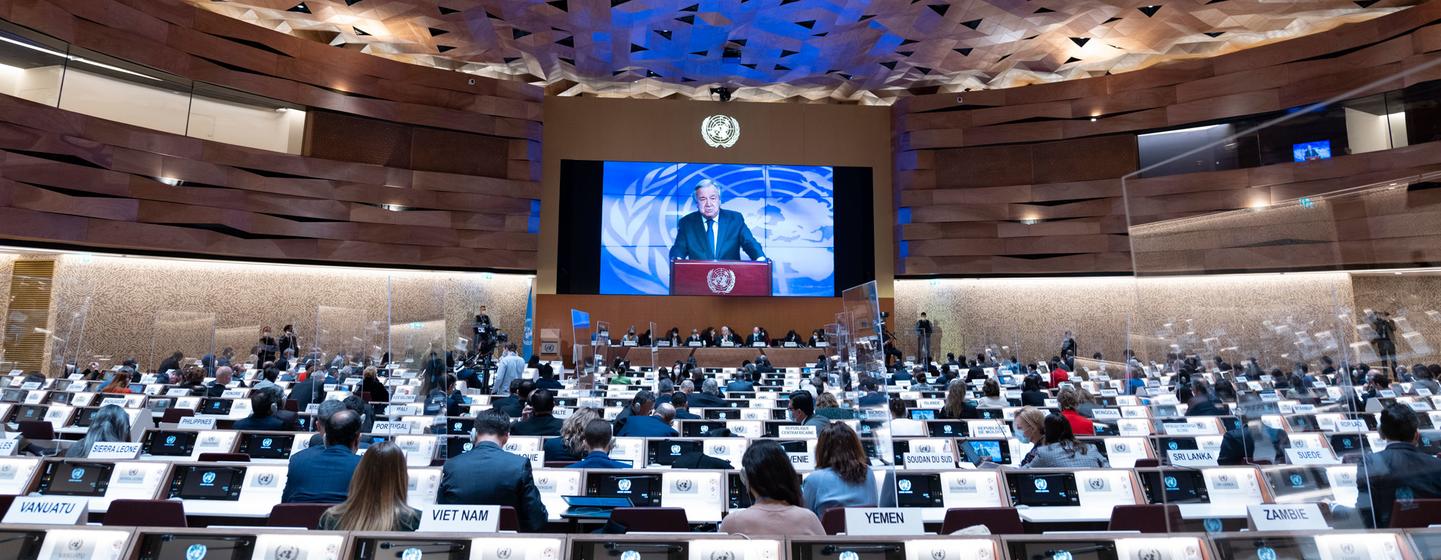 Secretário-geral António Guterres discursa na 49ª sessão ordinária do Conselho de Direitos Humanos em Genebra