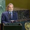 2004年，巴西前总统路易斯·伊纳西奥·卢拉·达席尔瓦在第59届联合国大会上发言。(档案照片)