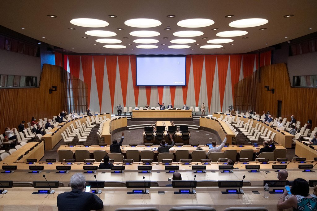 La salle du Conseil économique et social (ECOSOC) au siège des Nations Unies à New York