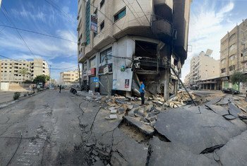 2021年5月，以色列的空袭在加沙造成了广泛的破坏。