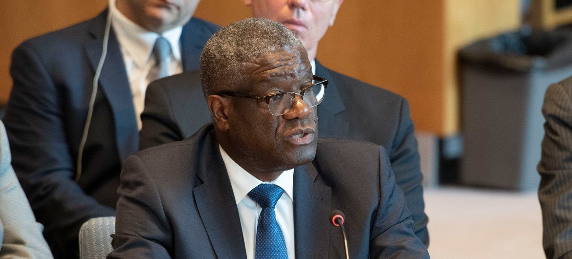 Dr. Denis Mukwege addresses the Security Council on sexual violence in conflict, 23 April 2019.