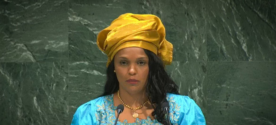 Suzi Carla Barbosa, Minister of Foreign Affairs of Guinea-Bissau, addresses the general debate of the General Assembly's 74th session.